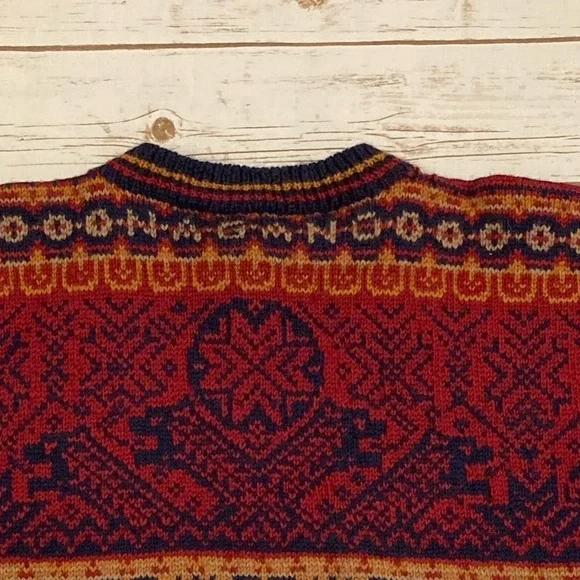 Vintage Dale Of Norway Olympic Nagano 1998 Quarter Zip Wool Sweater XL - Picture 12 of 12